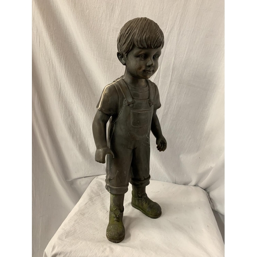 42 - A LARGE COMPOSITE FIGURE OF A BOY H:59 CM