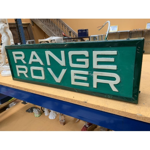 52 - AN ILLUMINATED 'RANGE ROVER' SIGN