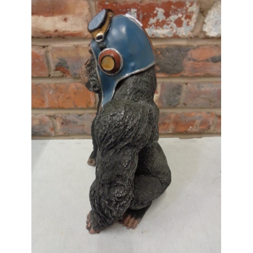 284 - A RESIN GORILLA FIGURINE H:33