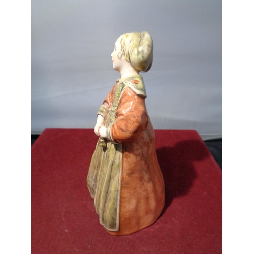 732 - A WEDGWOOD FIGURINE OF A GIRL WITH A BELL