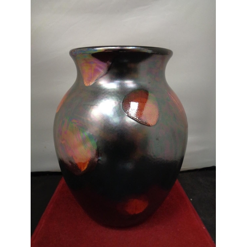 750 - A LARGE POOLE POTTERY GALAXY WARE VASE WITH LIVE GLAZE