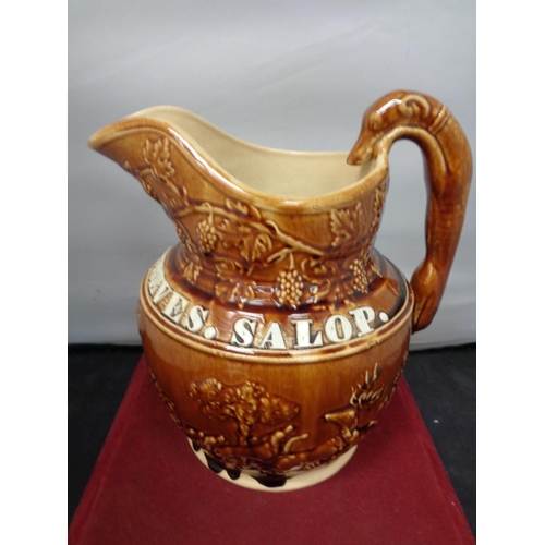 760 - A VERY LARGE LAMBETH WARE JUG 'W G REEVES SALOP'