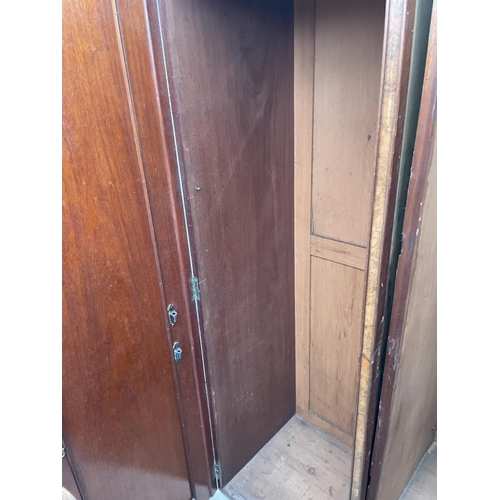 2052 - A VICTORIAN WALNUT END SECTION OF A WARDROBE (I.E. NO CORNICE, BASE OR POSSIBLY CENTRE SECTION) WITH... 