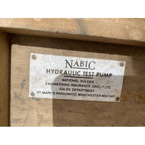 1238 - A VINTAGE NABIC HYDRAULIC TEST PUMP