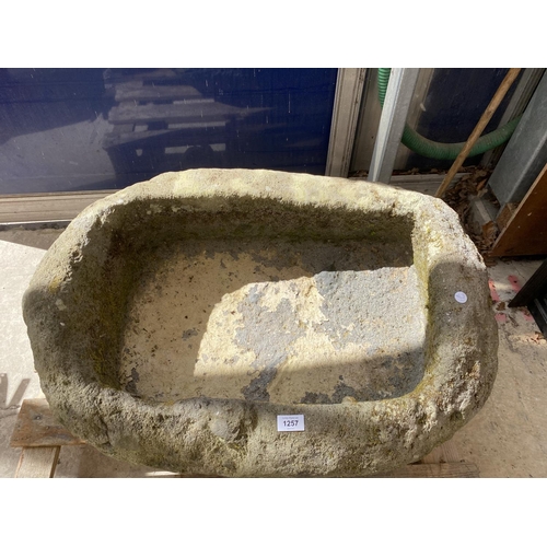 1257 - A LARGE STONE TROUGH PLANTER