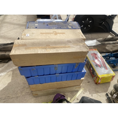 1381 - A LARGE QUANTITY OF HARDWARE STORAGE BOXES