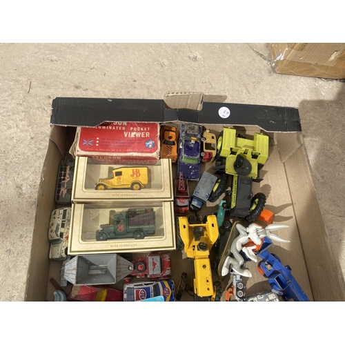 1397 - AN ASSORTMENT OF TOYS TO INCLUDE BEANO COMICS, AND DIE CAST VEHICLES