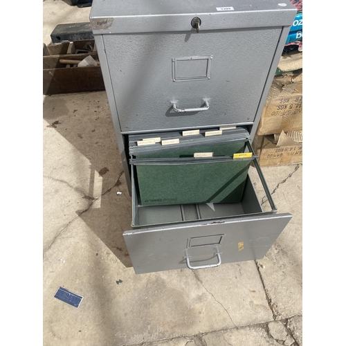 1399 - A 2 DRAWER METAL FILING CABINET