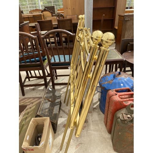 1488 - A GILT BED HEAD BOARD AND FOOT BOARD