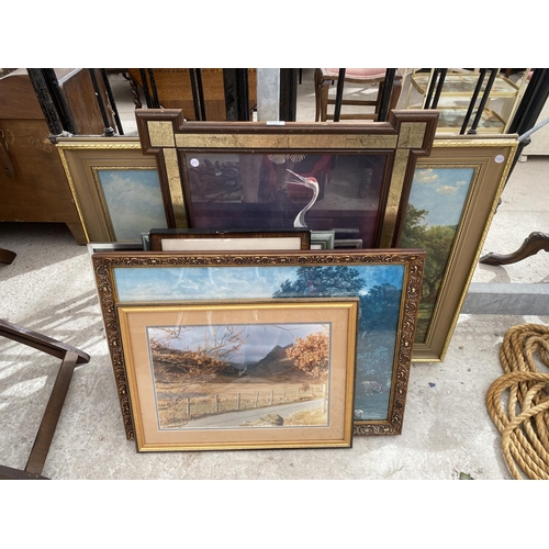 1502 - A QUANTITY OF FRAMED PRINTS AND PICTURES