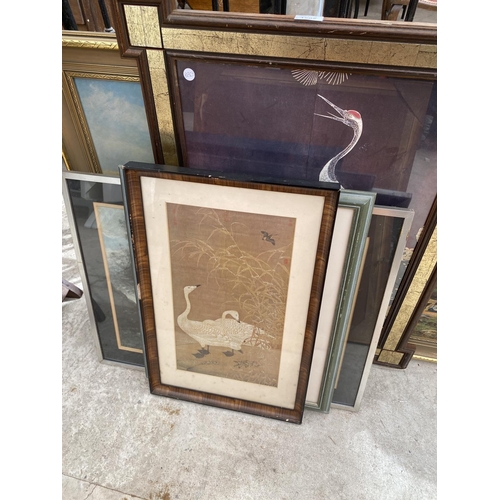 1502 - A QUANTITY OF FRAMED PRINTS AND PICTURES