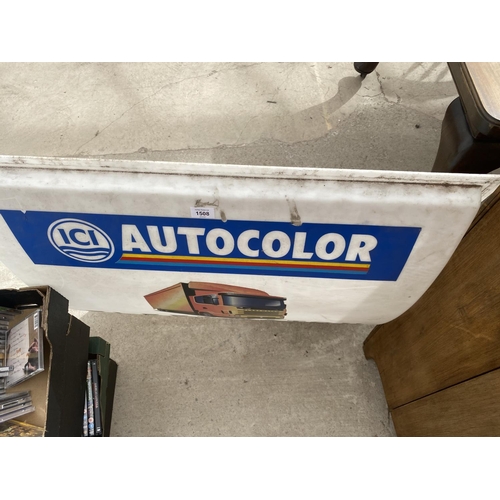 1508 - AN ORIGINAL 'ICI AUTOCOLOR' FLEETWATCH SIGN