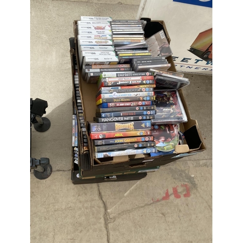 1509 - A LARGE COLLECTION OF DVDS, CDS AND COMPUTER GAMES