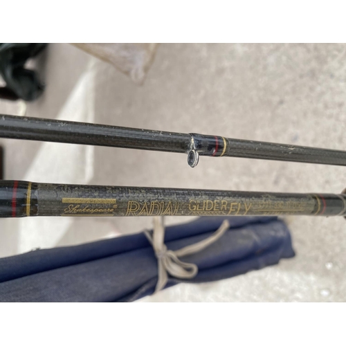 1522 - A 10' 8/9# FLY ROD AND A 9' KASSNAR FLY FISHING ROD