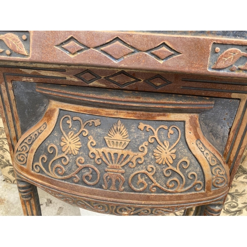 1549 - A DECORATIVE CAST IRON FIRE SURROUND