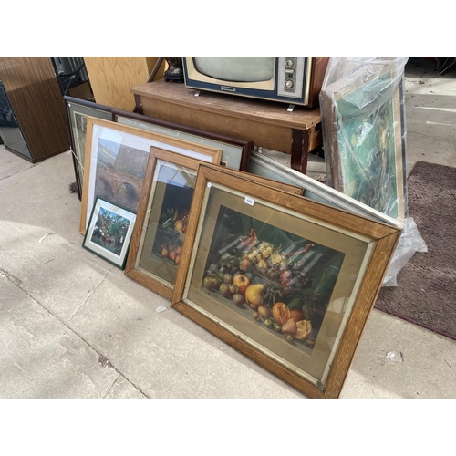 1570 - A LARGE QUANTITY OF FRAMED PRINTS AND PICTURES