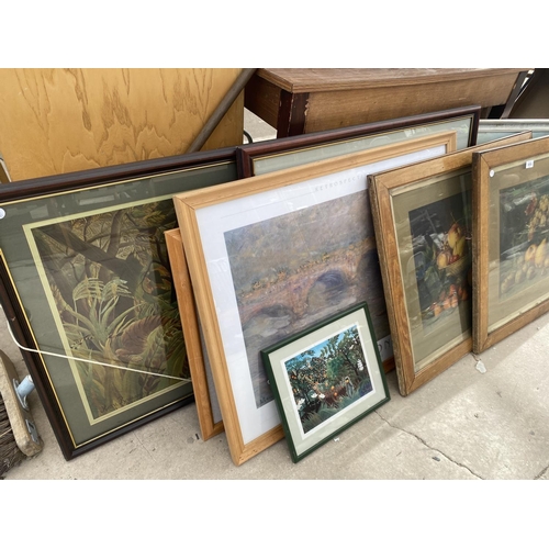 1570 - A LARGE QUANTITY OF FRAMED PRINTS AND PICTURES