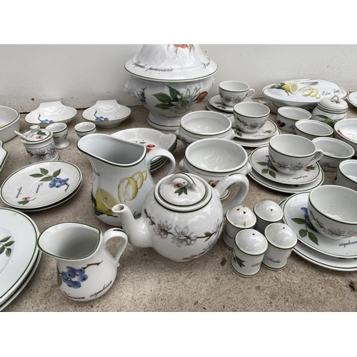 1574 - 58 PIECES OF APILCO ELYSIAN GARDEN FRENCH PORCELAIN DINNERWARE