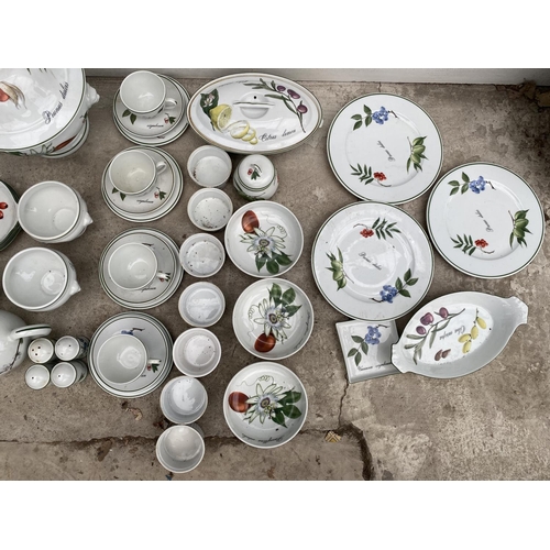 1574 - 58 PIECES OF APILCO ELYSIAN GARDEN FRENCH PORCELAIN DINNERWARE