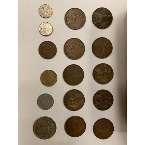 103 - A QUANTITY OF PRE DECIMAL COINS TO INCLUDE VERY EARLY 20th CENTURY EXAMPLES