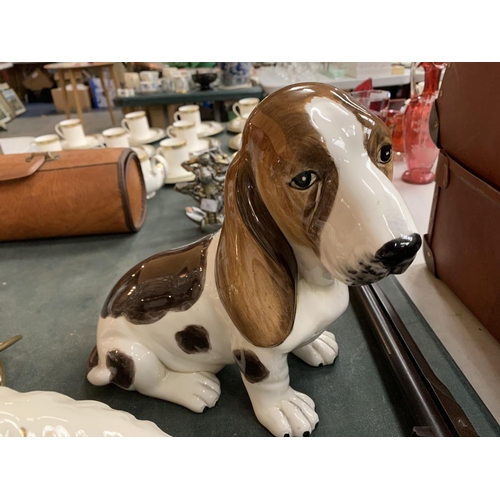 164 - TWO PAIRS OF STAFFORDSHIRE FLATBACK SPANIELS 10