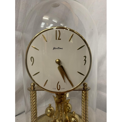 171 - A SCHATZ BRASS BENTIMA DOME CLOCK