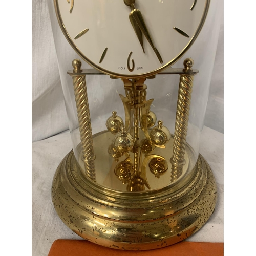 171 - A SCHATZ BRASS BENTIMA DOME CLOCK