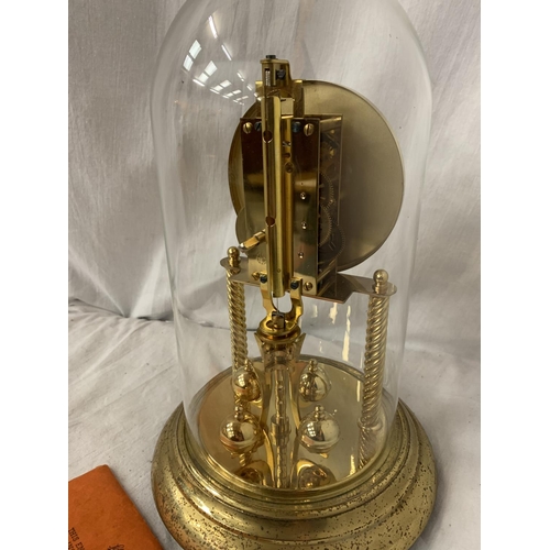 171 - A SCHATZ BRASS BENTIMA DOME CLOCK