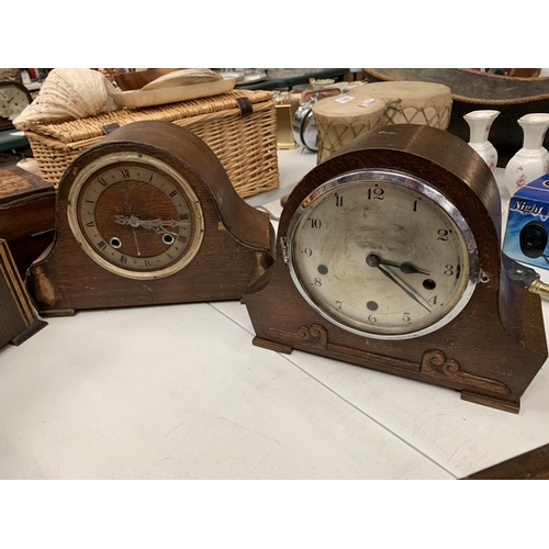 193 - A SELECTION OF SIX MANTEL CLOCKS TO INCLUDE TWO ENFIELD AND ONE FRANCIS