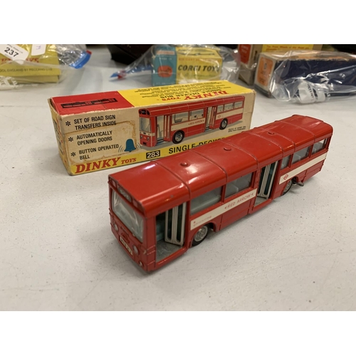 238 - A BOXED DINKY 283 SINGLE DECKER BUS