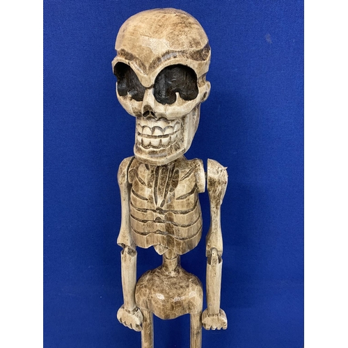 255 - A LARGE WOODEN SKELETON H: 159CM