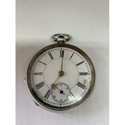 519 - A HALLMARKED BIRMINGHAM 1898 SILVER POCKET WATCH