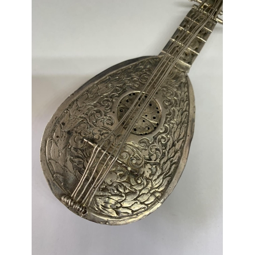 523 - A HALLMARKED CHESTER 1889 SILVER MANDOLIN GROSS WEIGHT 150g