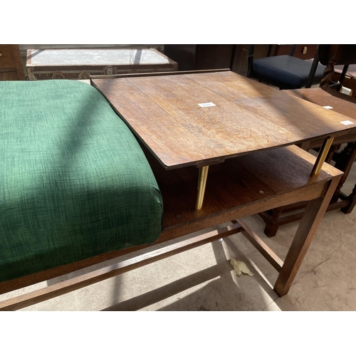 2106 - A 20TH CENTURY OAK TELEPHONE TABLE/SEAT, 41