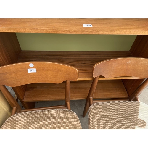 2131 - A PAIR OF RETRO TEAK G-PLAN STYLE DINING CHAIRS