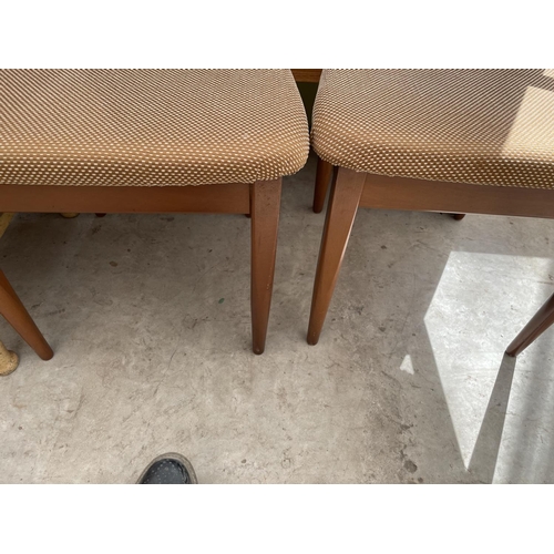 2131 - A PAIR OF RETRO TEAK G-PLAN STYLE DINING CHAIRS