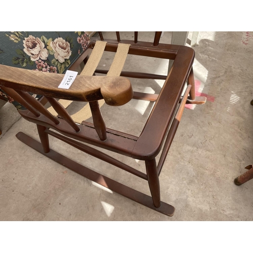 2161 - A PARKER KNOLL STYLE ROCKING CHAIR