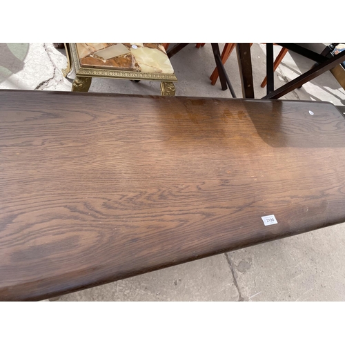 2190 - A PRIORY STYLE COFFEE TABLE, 47X17