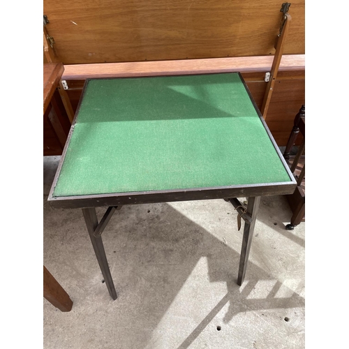 2193 - AN OFFICE TABLE WITH INSET TOP, STAMPED 'VICKERS - ARMSTRONG LTD, BARROW-IN-FURNESS' 1951 AND FOLDIN... 