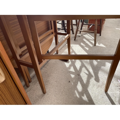 2214 - A RETRO TEAK GATELEG TABLE