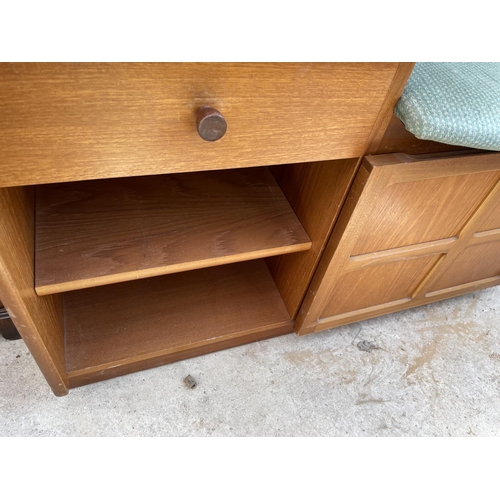 2228 - A TEAK RETRO NATHAN STYLE TELEPHONE TABLE/SEAT