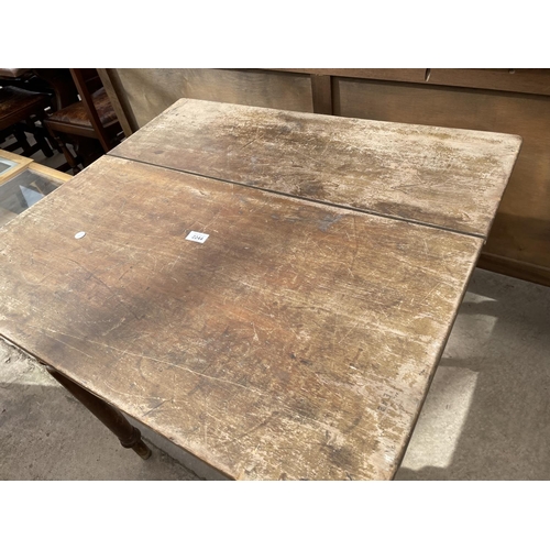 2244 - A SCRUB TOP KITCHEN TABLE, 33X29