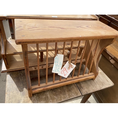 2245 - TWO PITCH PINE PLATE RACKS AND STORAGE RACKS