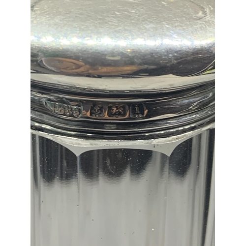 533 - TWO HALLMARKED  SILVER TOPPED BOTTLES