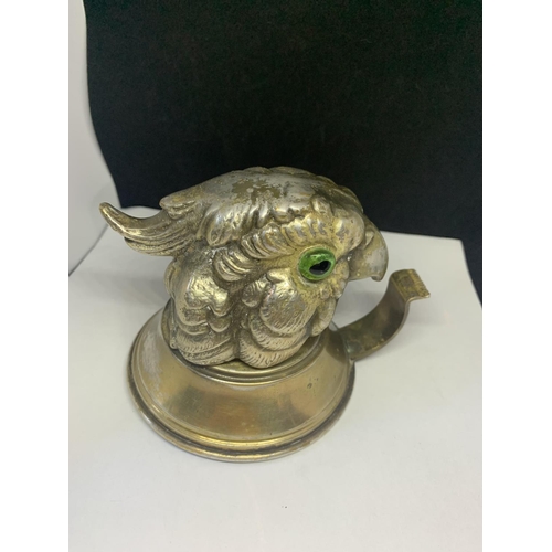 545 - A SILVER PLATED COCKATEIL HEAD TAPE DISPENSER