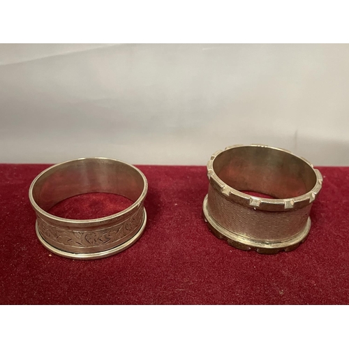 503 - FOUR SILVER NAPKIN RINGS