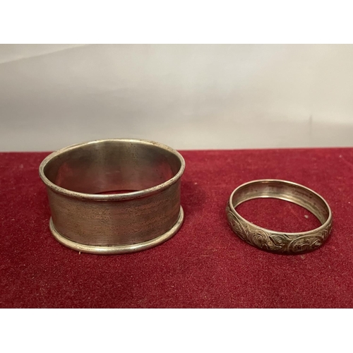 503 - FOUR SILVER NAPKIN RINGS