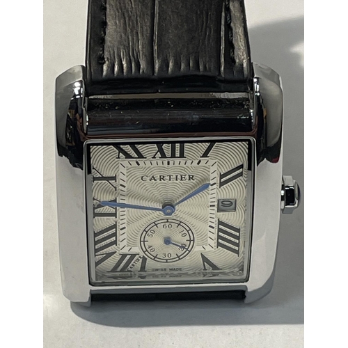 616 - A GENTLEMANS FASHION WRIST WATCH