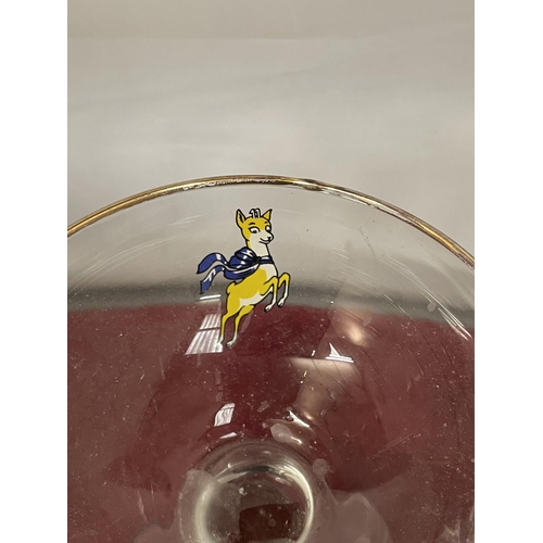 671 - THREE BABYCHAM GLASSES