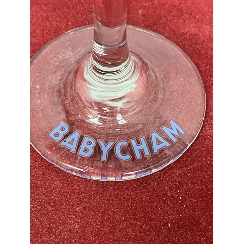 671 - THREE BABYCHAM GLASSES